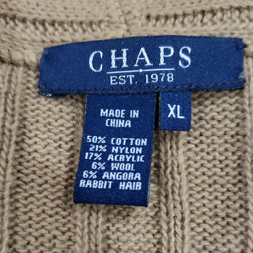 Chaps Button Front Wool Angora Blend Collared Cab… - image 7